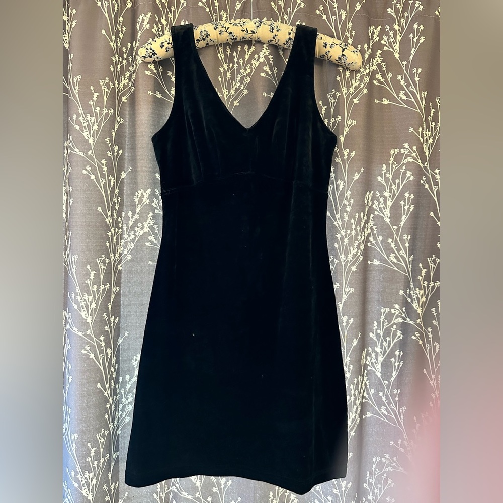 Vintage black velvet cocktail dress